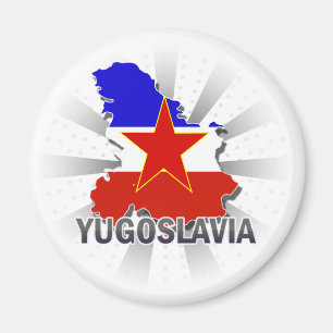 Yugoslavia Flag Map 2.0 Magnet