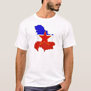Yugoslavia Flag Map full size T-Shirt