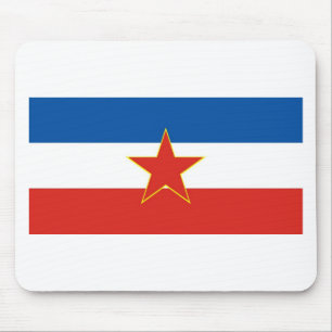 yugoslavia flag mouse mat