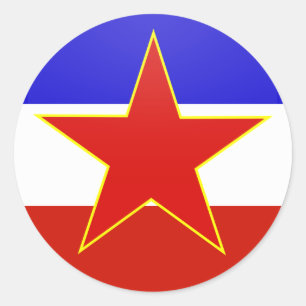 Yugoslavia quality Flag Circle Classic Round Sticker