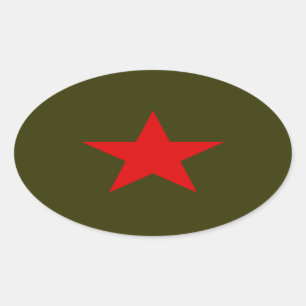 Yugoslavia Red Star Oval Sticker