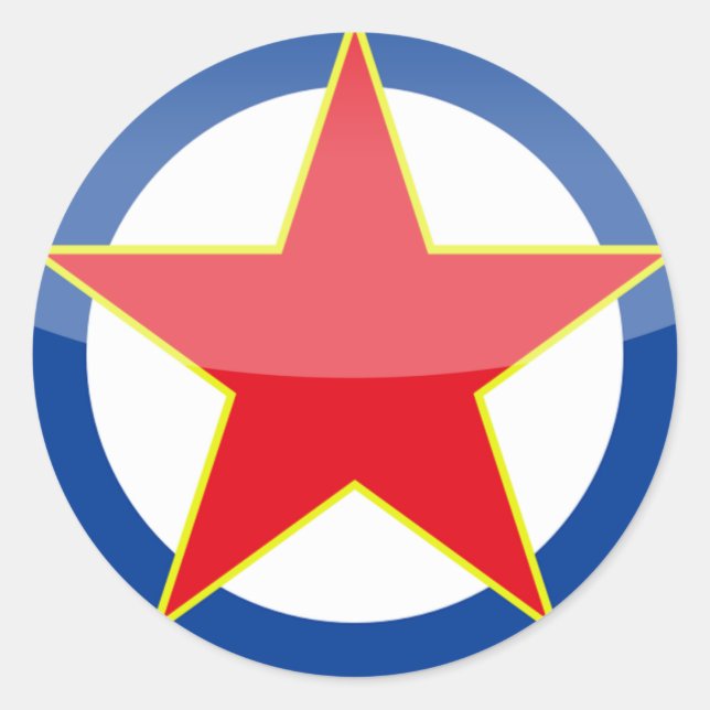 Yugoslavia - retro classic round sticker (Front)