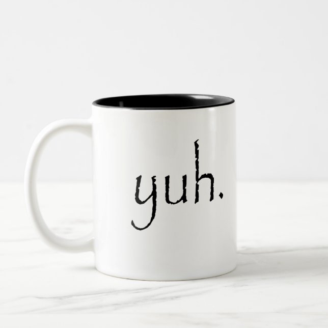 yuh get into it Two-Tone coffee mug (Left)