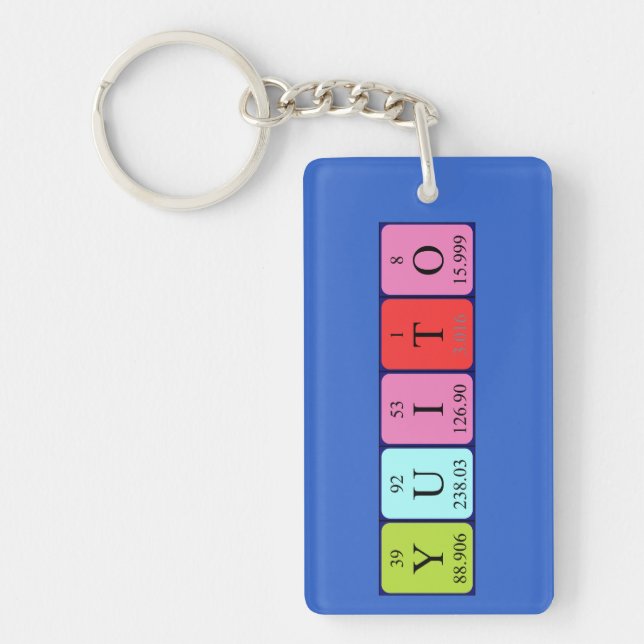 Yuito periodic table name keyring (Front)