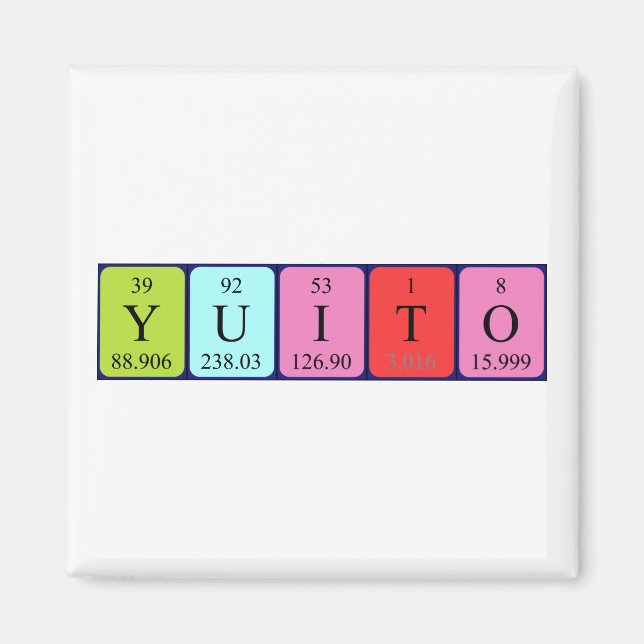 Yuito periodic table name magnet (Front)