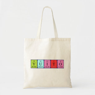 Yuito periodic table name tote bag