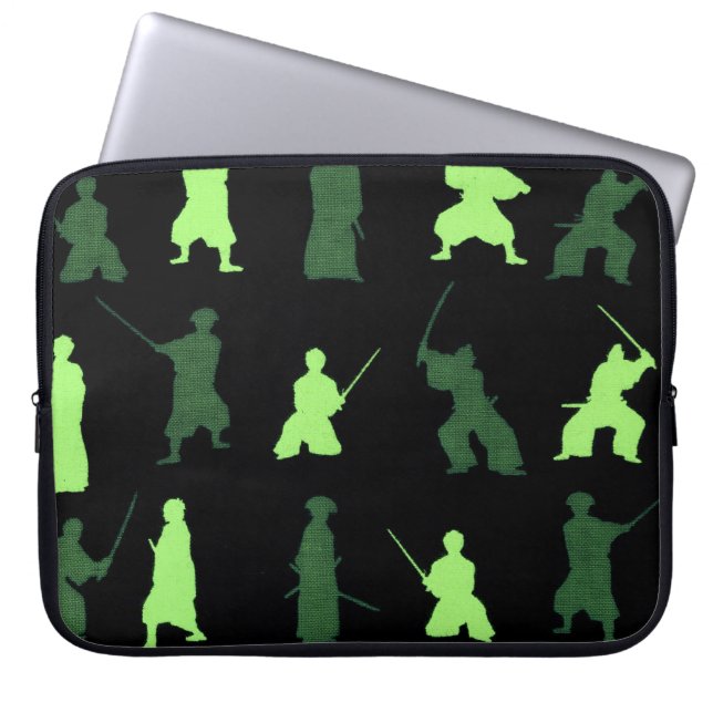 Yuji Samurai Pattern Laptop Sleeve (Front)