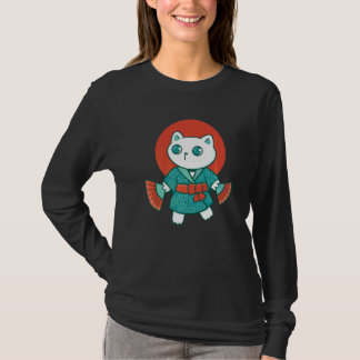 Yukata Japanese Cat T-Shirt