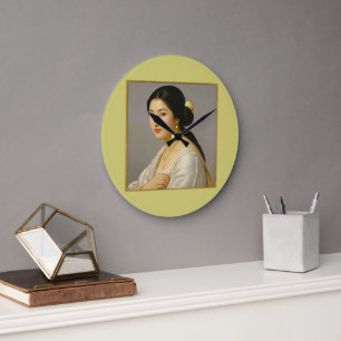 "Yuki Mori" Fine Art Woman's Portrait Large Clock