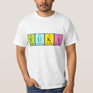 Yuki periodic table name shirt