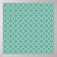 Yukka Green And Hint Of Pink Lattice Tile Pattern