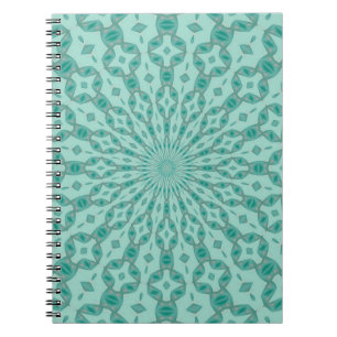 Yukka Green and Pink Hint Kaleidoscope Notebook