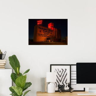 Yukon' Best Flour Neon Night Artistic View  Poster