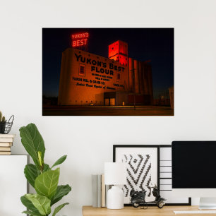 Yukon' Best Flour Neon Night Artistic View Poster