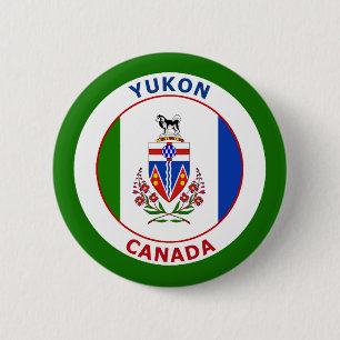YUKON, CANADA 6 CM ROUND BADGE