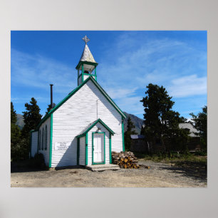 Yukon Church in Carcross, Canada Poster