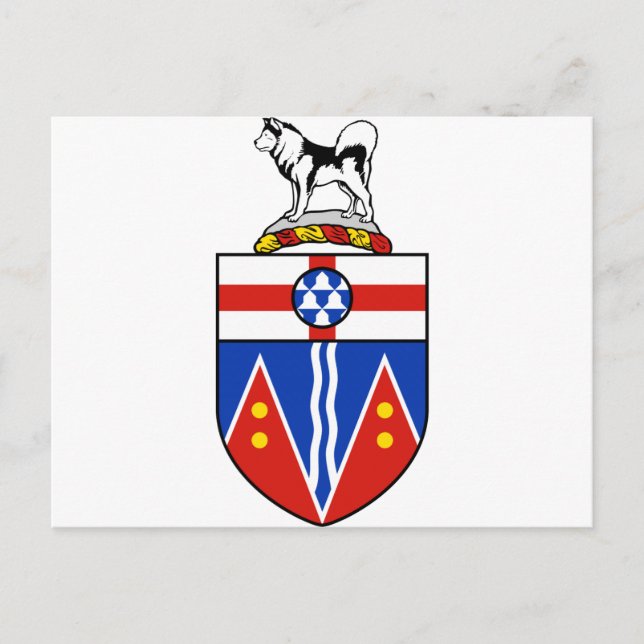 Yukon Coat of Arms Postcard (Front)