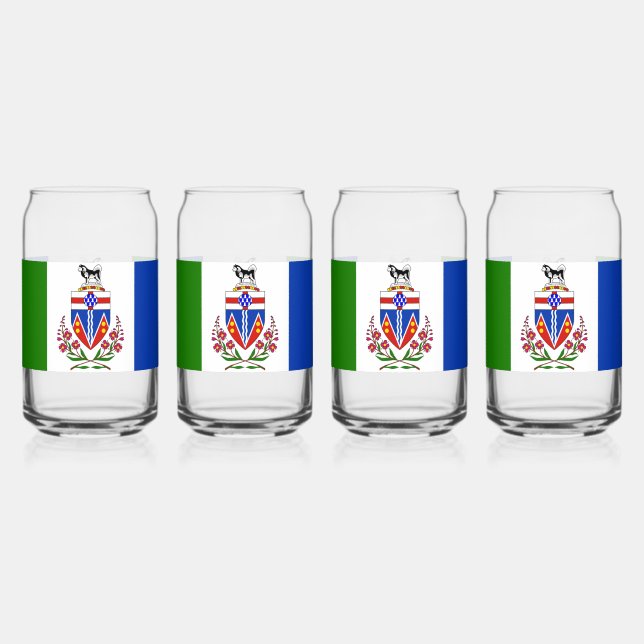 Yukon Flag Can Glass (Back)