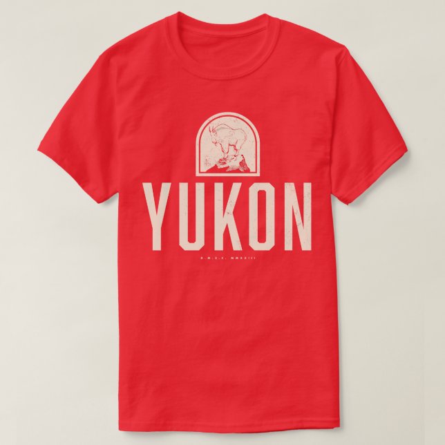 Yukon Mountain Goat Tan T-Shirt (Design Front)