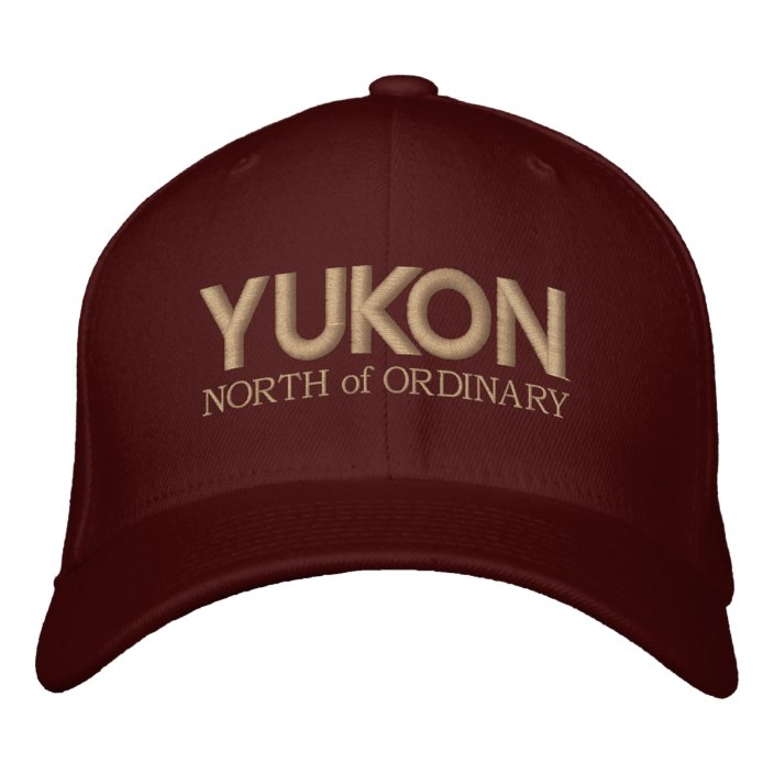 Yukon, North of Ordinary Embroidery Designs Embroidered Hat Zazzle.co.uk