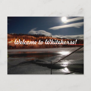 Yukon River Moon Postcard