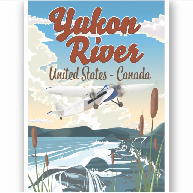 Yukon river USA Canada travel poster (Front)