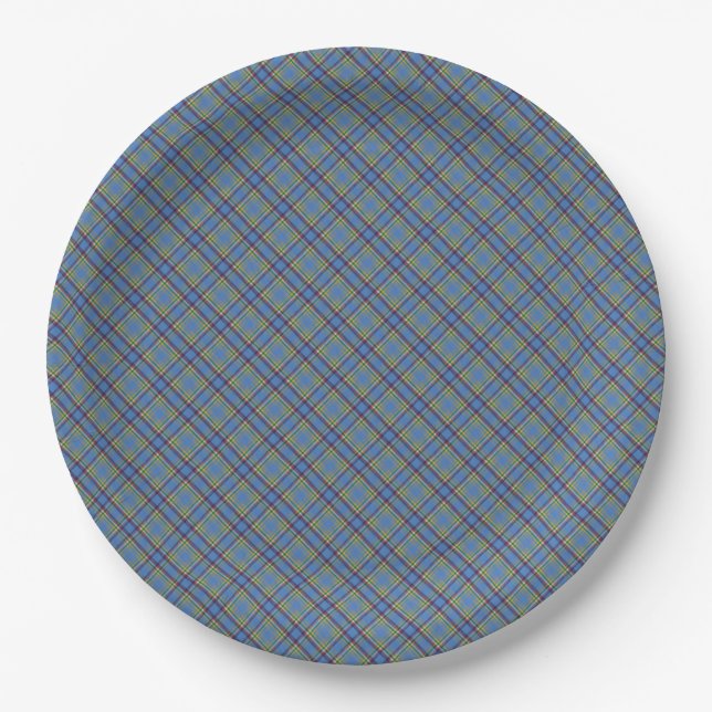 Yukon Territory Tartan  Paper Plates (Front)