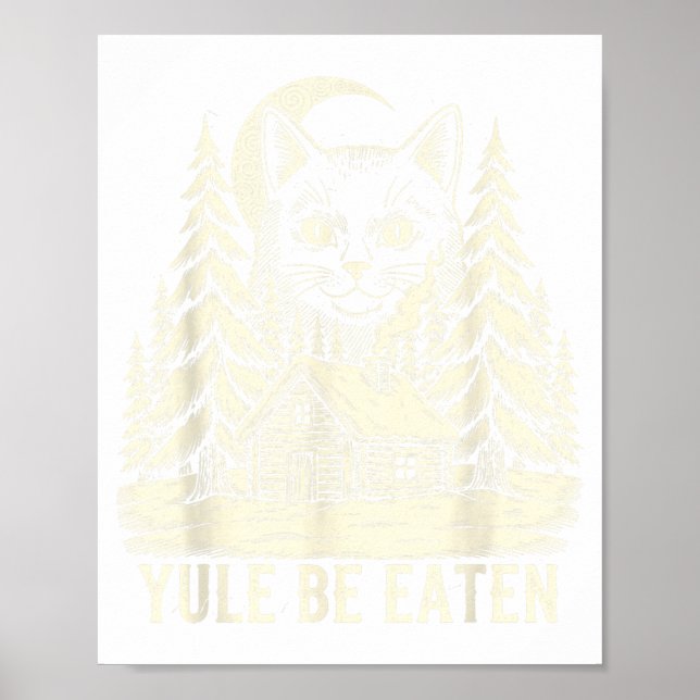 Yule Be Eaten Icelandic Cat Christmas Folklore Jól Poster (Front)