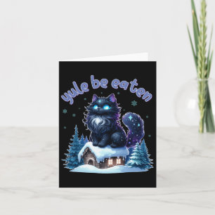 Yule Be Eaten Yule Cat Jolakotturinn Icelandic Chr Card