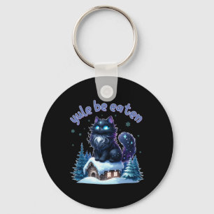 Yule Be Eaten Yule Cat Jolakotturinn Icelandic Chr Key Ring