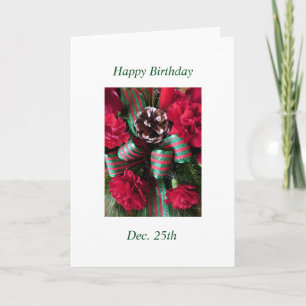 Yule-Birthday Arrangement 1 Holiday Card