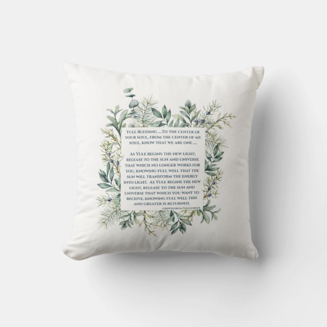 "Yule Blessing" Cushion (Front)