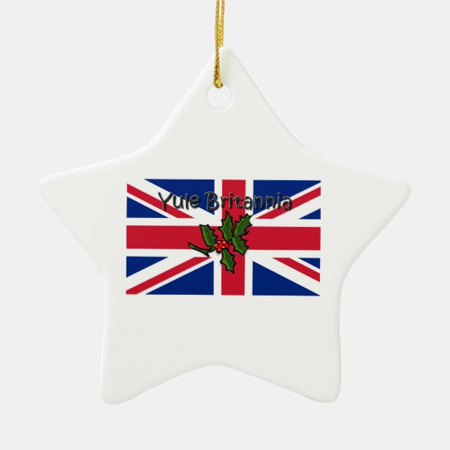 Yule Britannia Ceramic Tree Decoration (Front)