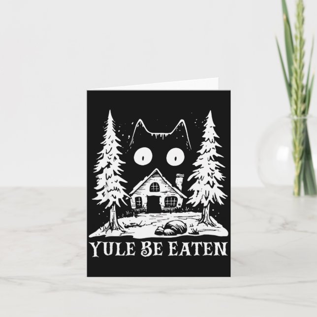 Yule Cat For Men Women Girls Kids  Card (Front)