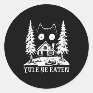 Yule Cat For Men Women Girls Kids Classic Round Sticker