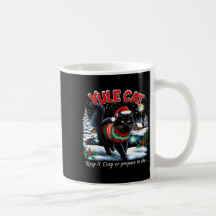 Yule Cat Keep It Cozy Funny Christmas Quote  Coffee Mug