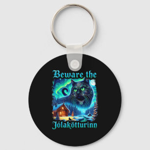 Yule Cat Vintage Beware Jolakotturinn Icelandic Ch Key Ring