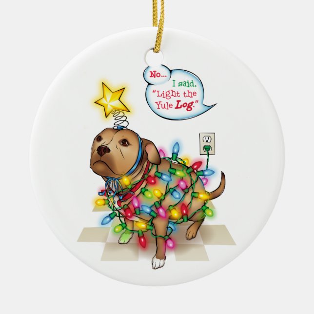Yule Dog Ornament (Front)