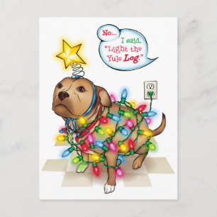 Yule Dog Postcard