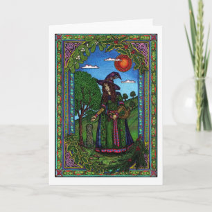 Yule, evergreen two holiday card