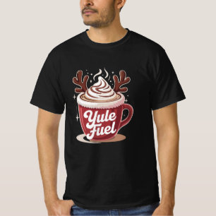 Yule Fuel • Cozy Cocoa & Coffee Christmas T-Shirt