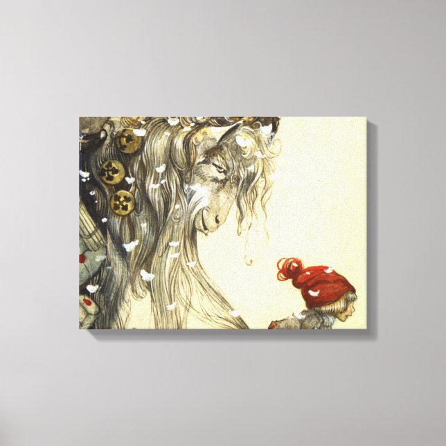 Yule Goat John Bauer Canvas Print (Front)