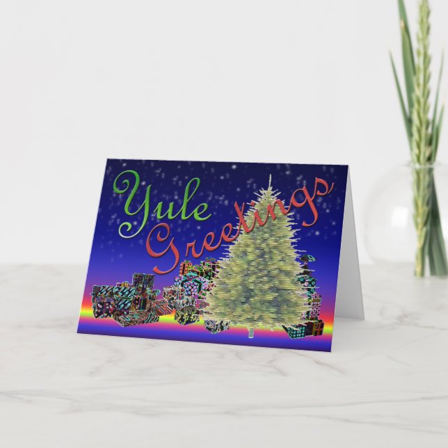 Yule Greetings Holiday Card (Front)