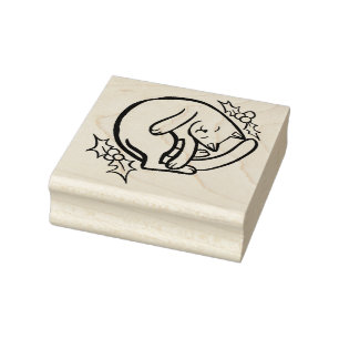 Yule Kitty Cat Rubber Stamp