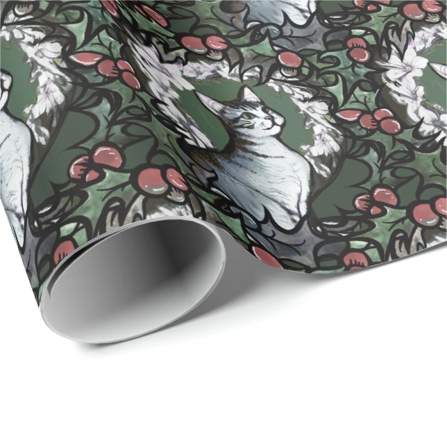 Yule Kitty Cat                                     Wrapping Paper (Roll Corner)