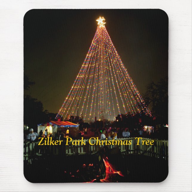 Yule Log, Zilker Park Christmas Tree Mouse Mat (Front)