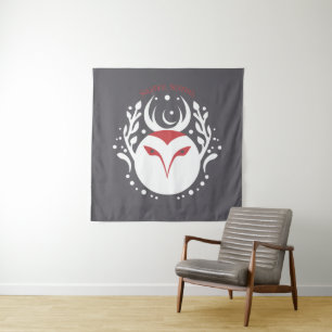 Yule Owl Tapestry