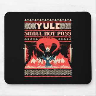 Yule Shall Not P Fantasy Wizard Holiday Pun Funny  Mouse Mat