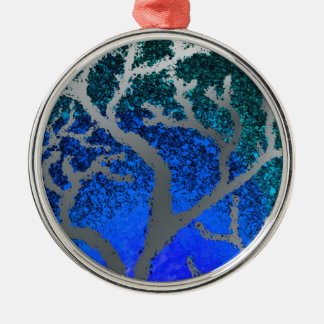 yule silver tree ornament