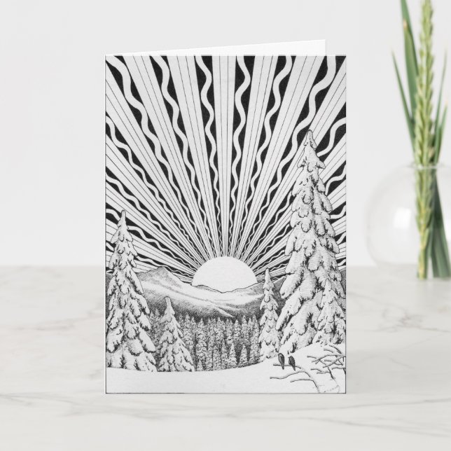 Yule Sunrise Greeting Card (Front)